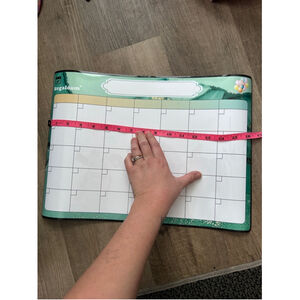 Magnetic Fridge Calendar White Green One Size